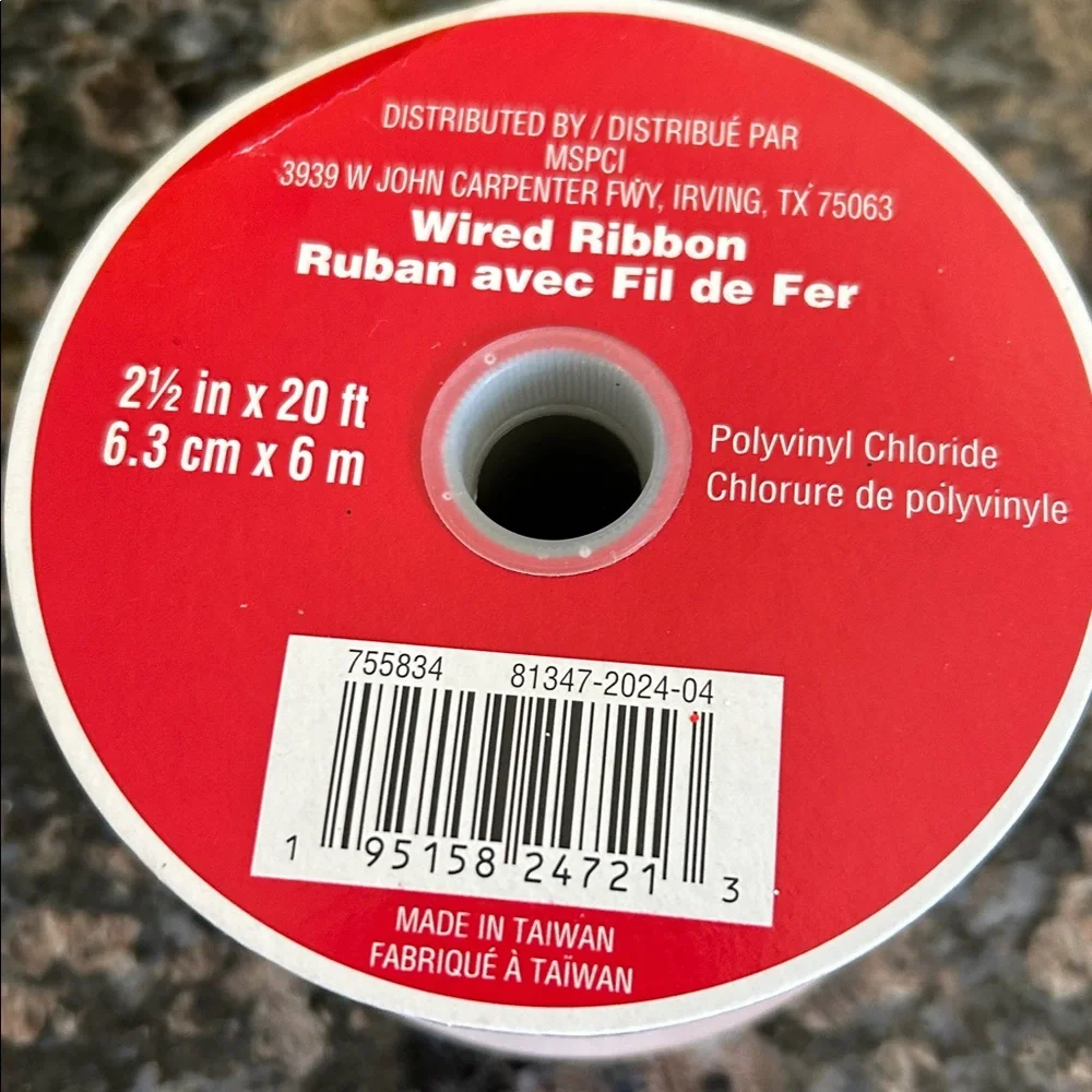 CELEBRATE IT JELLY WIRED RIBBON 2.5x20FT LOT OF 3 NWT